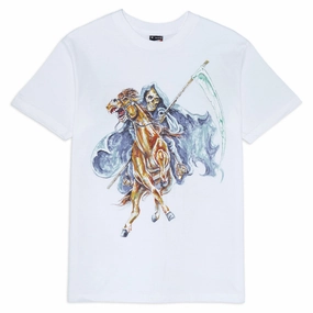 Deathwish Pale Horse T-Shirt - White LayeredHemDetails