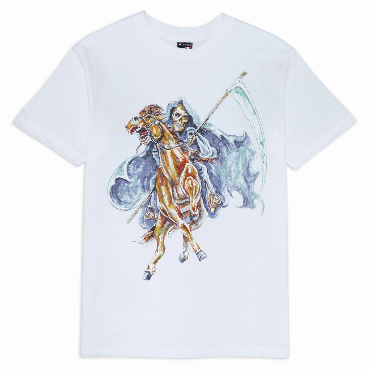 Deathwish Pale Horse T-Shirt - White Short Sleeve Casual and Soft