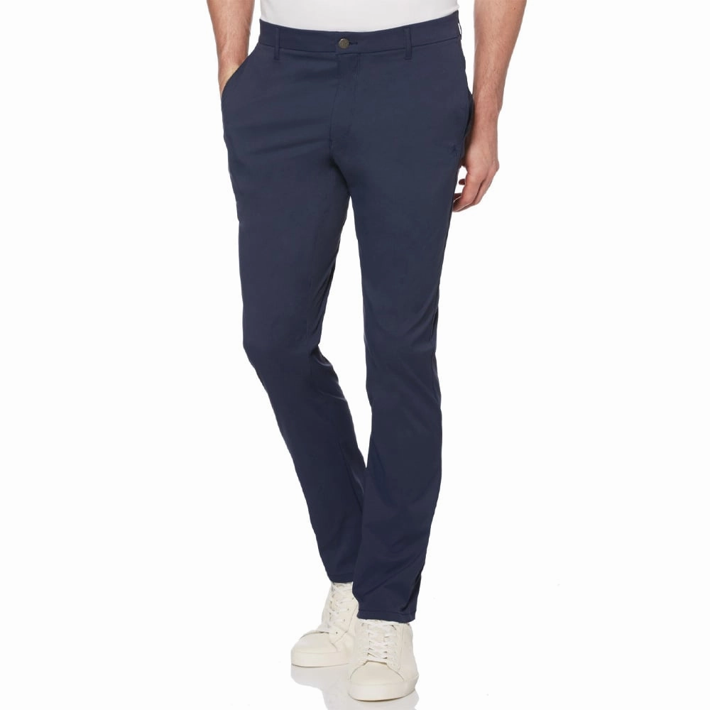 Original Penguin Herringbone Trousers - Black Iris Natural Movement