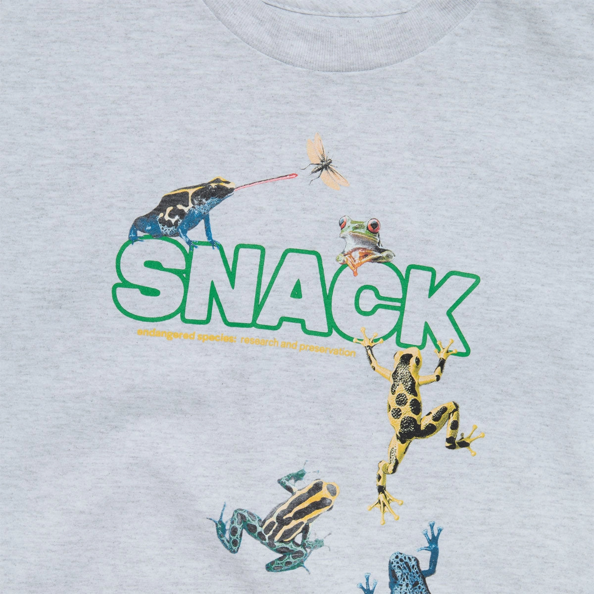 Snack Endangered Species T-Shirt - Ash Geometric Print