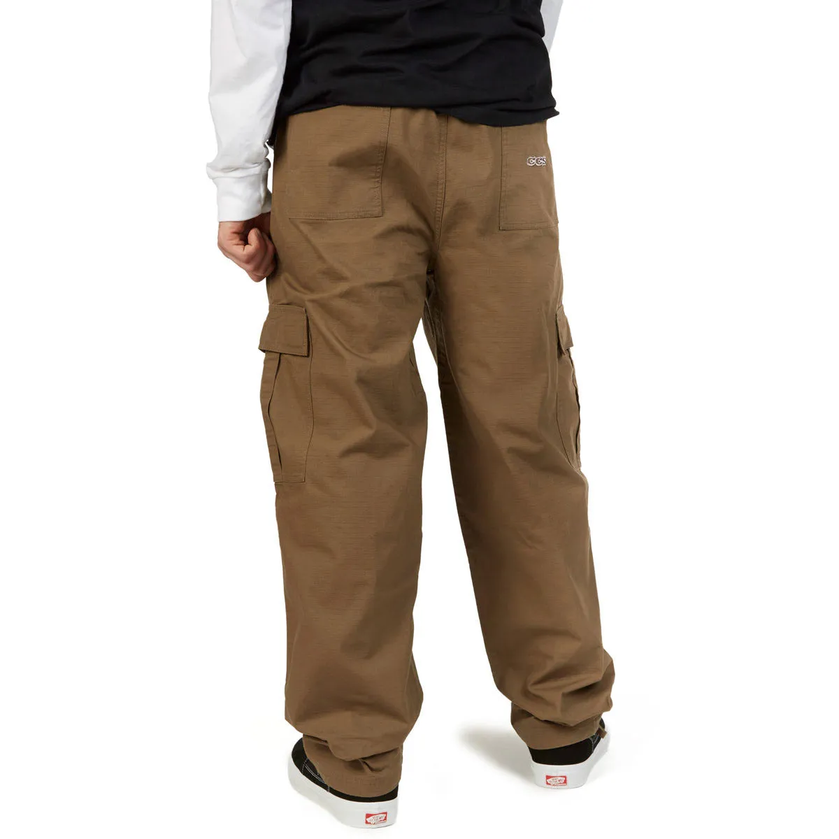 CCS Easy Ripstop Cargo Pants - Brown Button front Elastic waist
