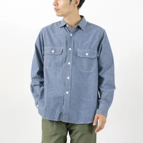 Effortless Style FOB FACTORY / F3494 Chambray Work Shirt
