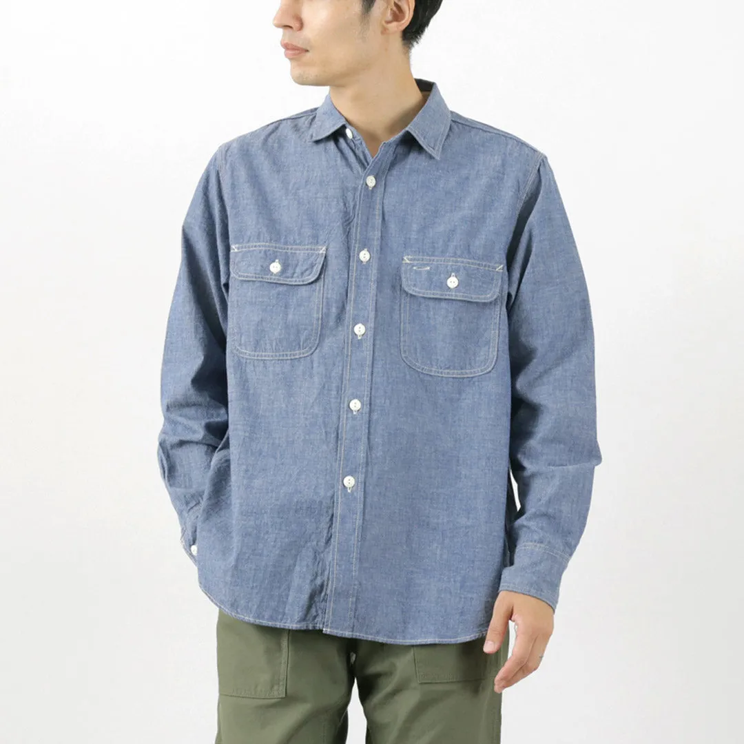 Hiking Gear FOB FACTORY / F3494 Chambray Work Shirt