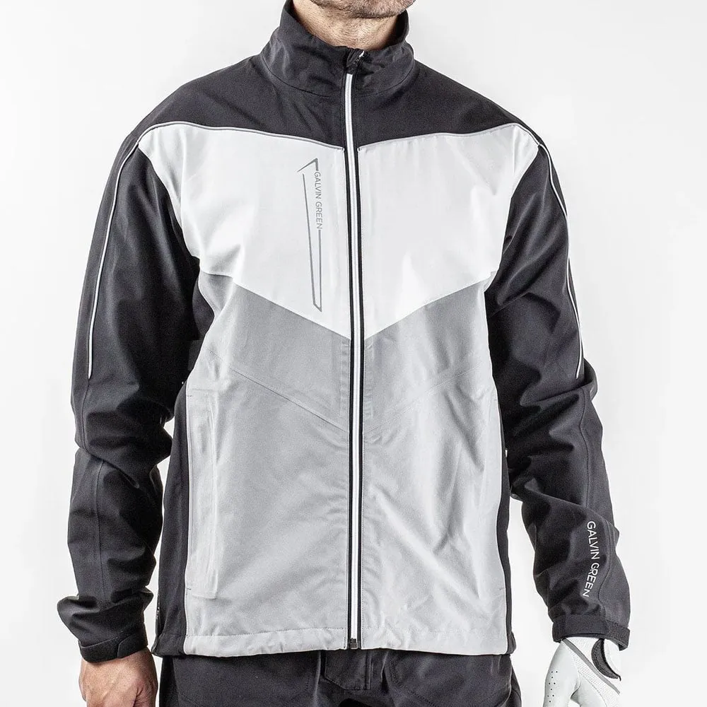 Galvin Green Armstrong GORE-TEX Paclite Waterproof Jacket - Black/Sharkskin/Cool Grey Stretchable Cuffs Reflective accents