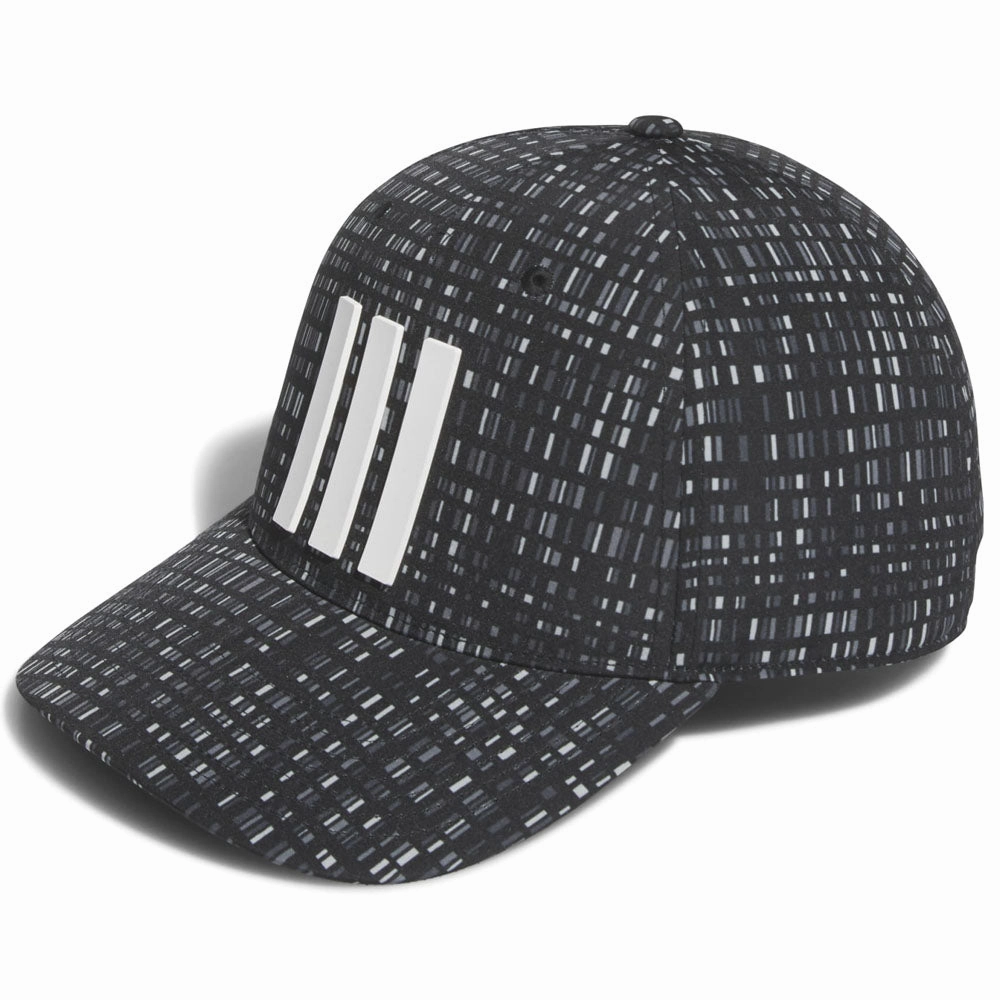 adidas Tour 3 Stripes Print Cap - Black Chic Detail Classic Shape