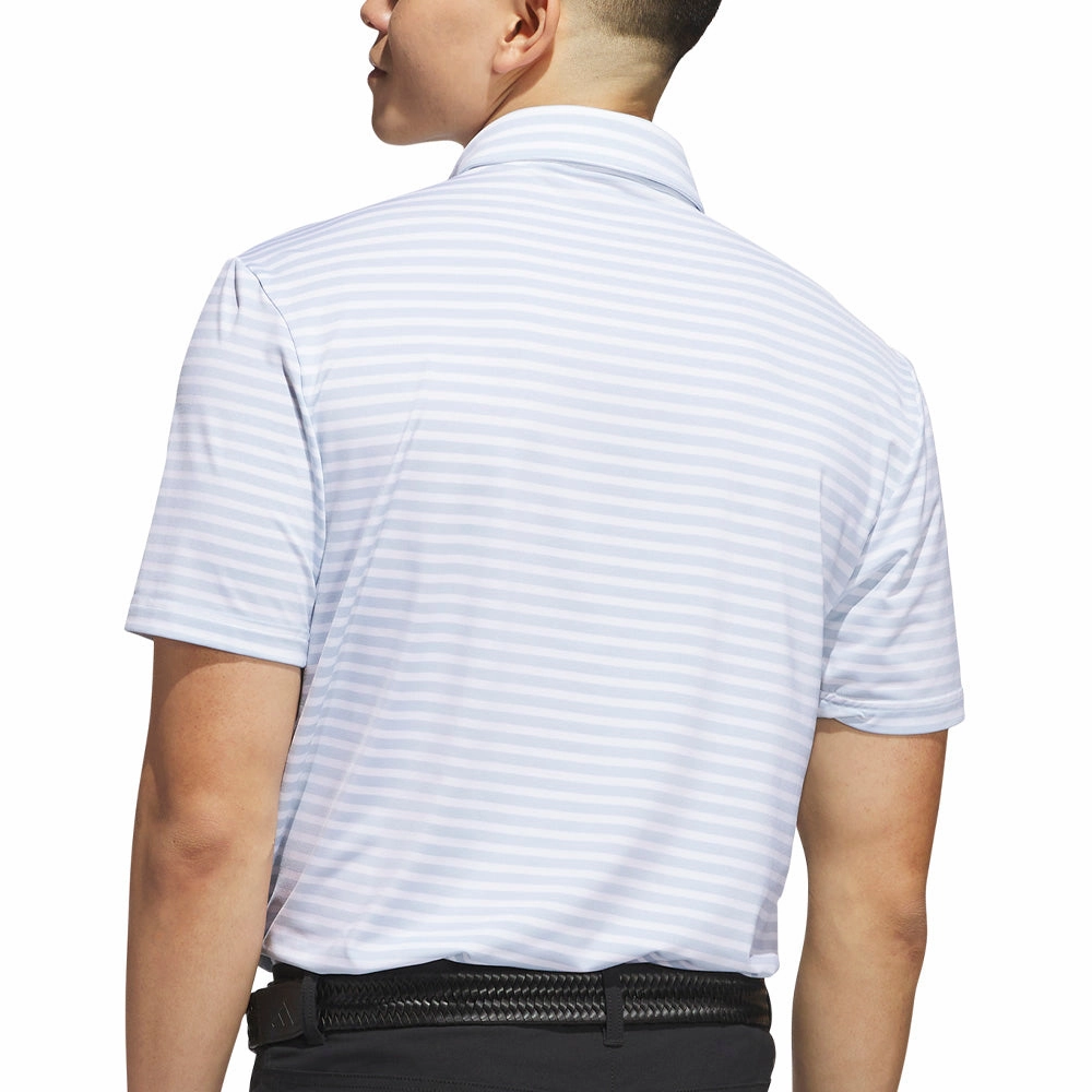 Elderly clothing Cozy Fit adidas Ultimate365 Stripe Polo Shirt - Wonder Blue/White