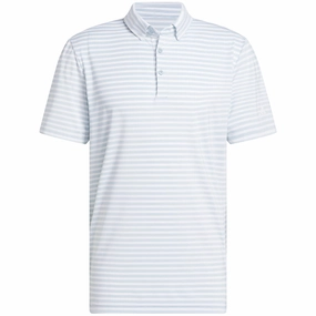 adidas Ultimate365 Stripe Polo Shirt - Wonder Blue/White Soft touch finish Daily Comfort