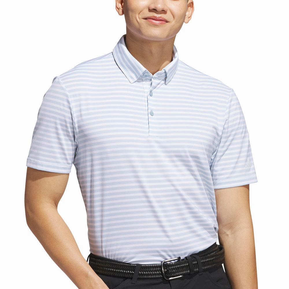 Sporty Chic Party fun adidas Ultimate365 Stripe Polo Shirt - Wonder Blue/White
