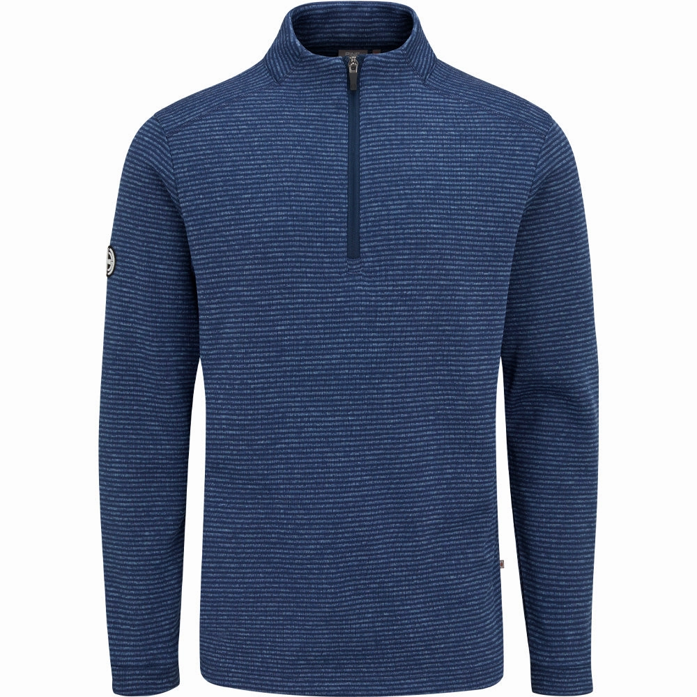 Ping Bryon 1/2 Zip Mid Layer  - Navy Multi Athleisure Look