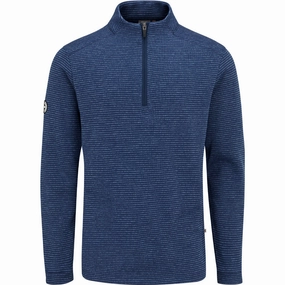 Ping Bryon 1/2 Zip Mid Layer  - Navy Multi Athleisure Look