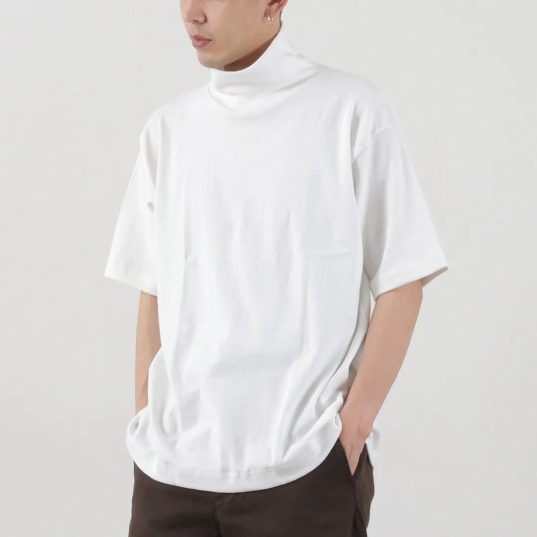 GICIPI / Squalo turtleneck relaxed fit t-shirt Relaxed Armhole Cut Heathered Texture