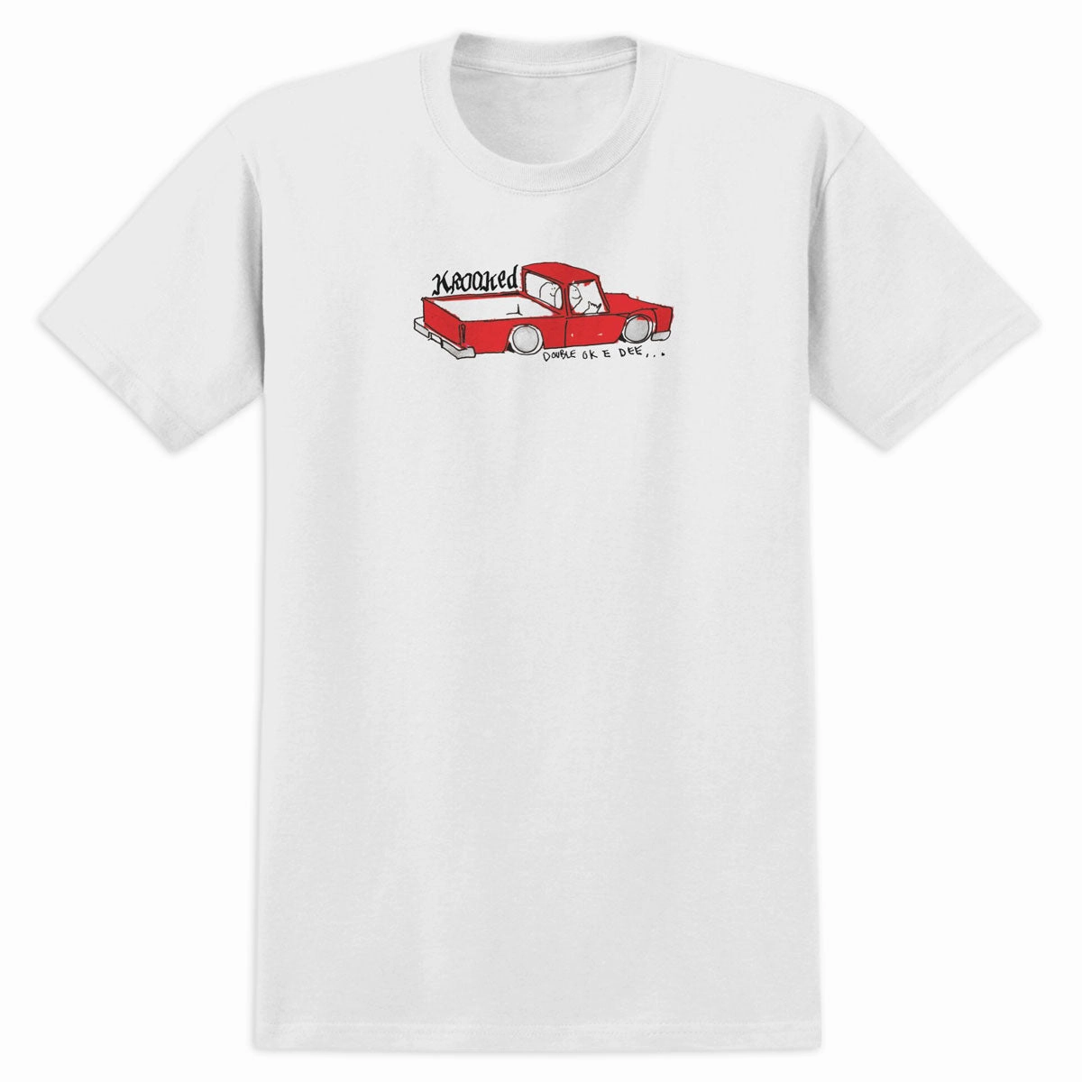 High Density Weave Krooked Double Ok T-Shirt - White/Multi