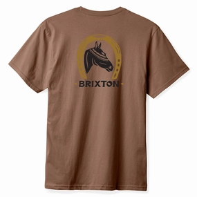 Versatile Comfort Style Fashion-Ready Brixton Blind Taylored T-Shirt - Pinecone Brown
