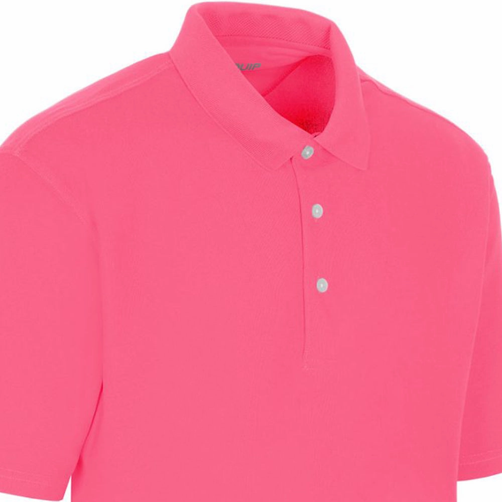 Streetwear attitude easy to pair ProQuip Pro Tech Plain Polo Shirt - Shocking Pink