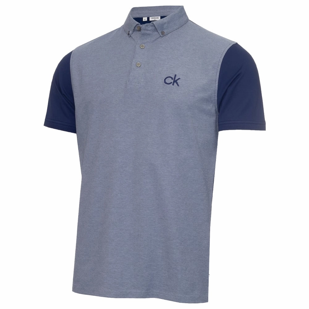 Calvin Klein Hagen Pique Polo Shirt - Navy Plus size confidence comfortable option