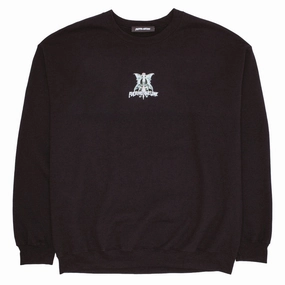 Fucking Awesome Time Bandits Crewneck Sweatshirt - Black Elastic hem Athletic Apparel