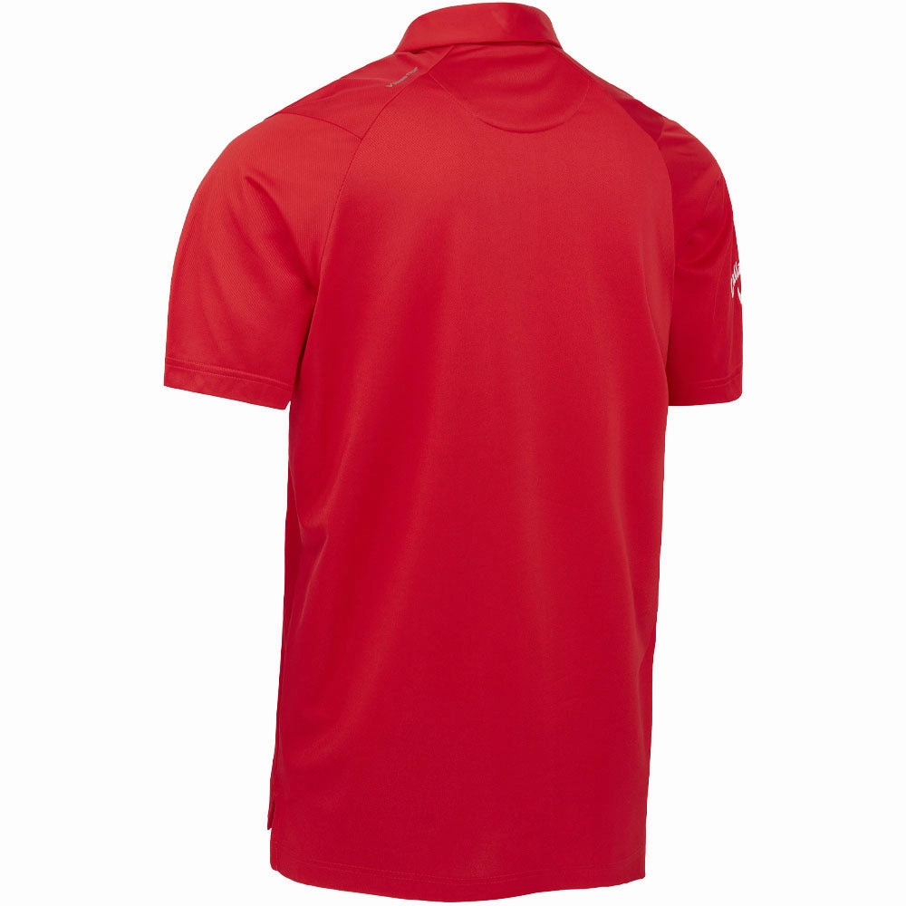 Ergonomic Cut timeless Callaway Swing Tech Solid Print Polo Shirt - True Red