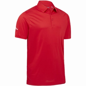 High-Quality Fabric Callaway Swing Tech Solid Print Polo Shirt - True Red