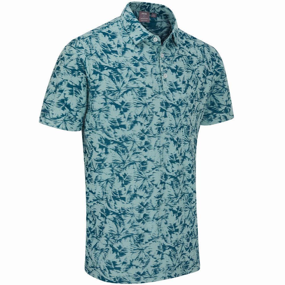 Soft and Relaxed Ping Diego Polo Shirt - Misty Green Multi