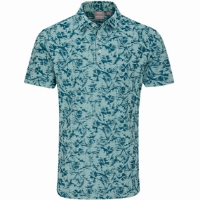 Ping Diego Polo Shirt - Misty Green Multi Oversized Cut Timeless Fit