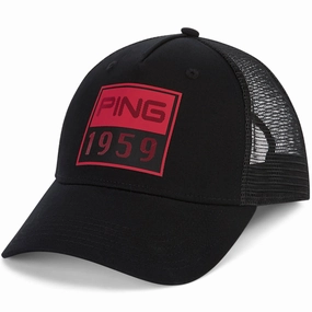 Ping 1959 Trucker Cap - Black Daily Fit Everyday Look