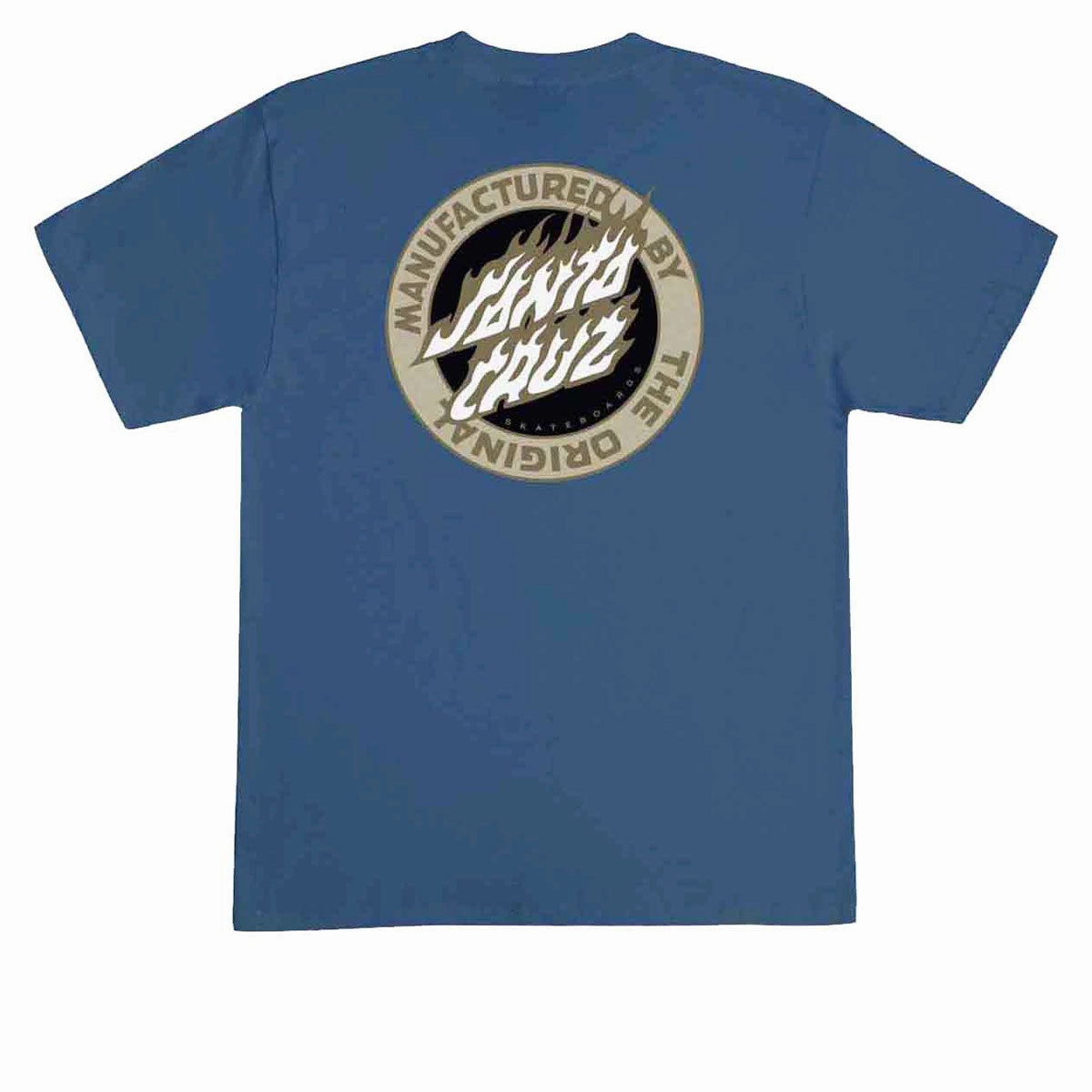 Santa Cruz Flamed MFG Dot T-Shirt - Blue Dusk soft fit