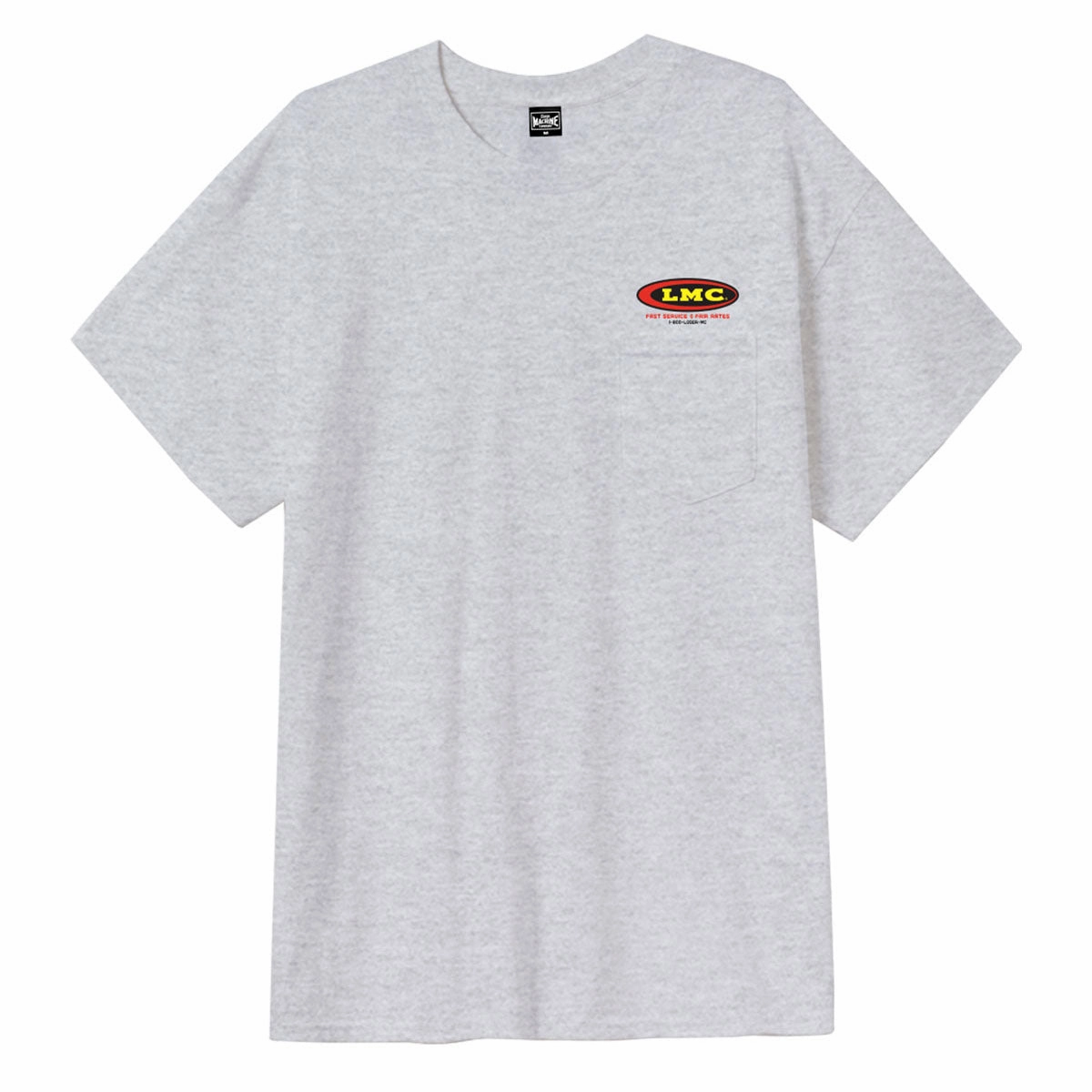 Loser Machine Auto Parts Pocket T-Shirt - Heather Grey Cozy Design Lightweight Design