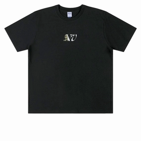 monochromatic Universal Silhouette Rivvia Our Mate T-Shirt - Black