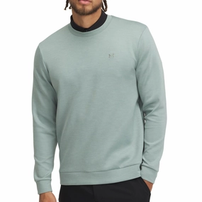 Timeless Layer Timeless Minimal Under Armour Drive Midlayer Crewneck Pullover - Silica Green/Hydro Green/Silica Green