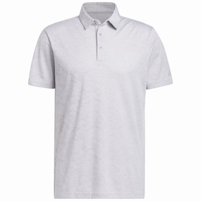adidas Textured Jacquard Polo Shirt - White/Grey Two Casual Choice Wear