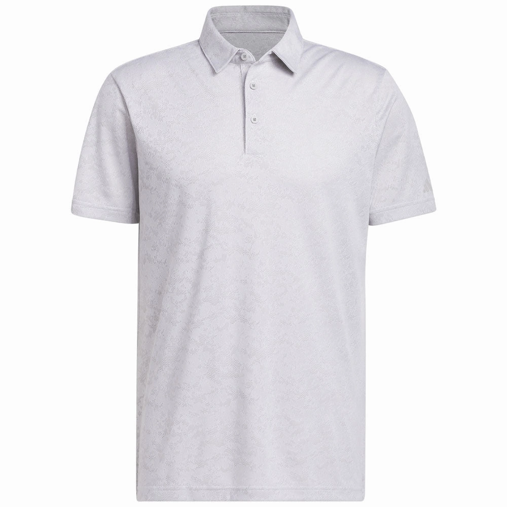 adidas Textured Jacquard Polo Shirt - White/Grey Two Casual Choice Wear