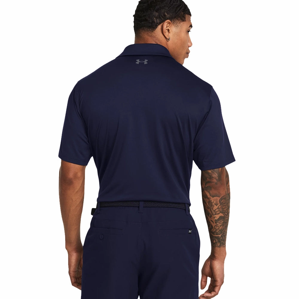 Minimal Outfit light layering Under Armour T2G Polo Shirt - Midnight Navy/Pitch Gray