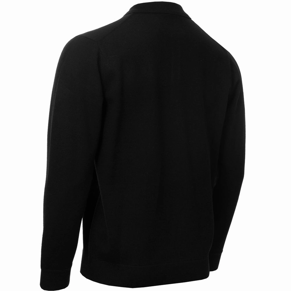 Calvin Klein Stanton Polo Sweater - Black Cool and Relaxed