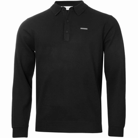 Calvin Klein Stanton Polo Sweater - Black Travel Trend Look Heat Transfer Printing