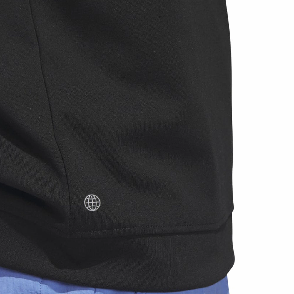 Slim Silhouette adidas Elevated 1/4 Zip Pullover - Black