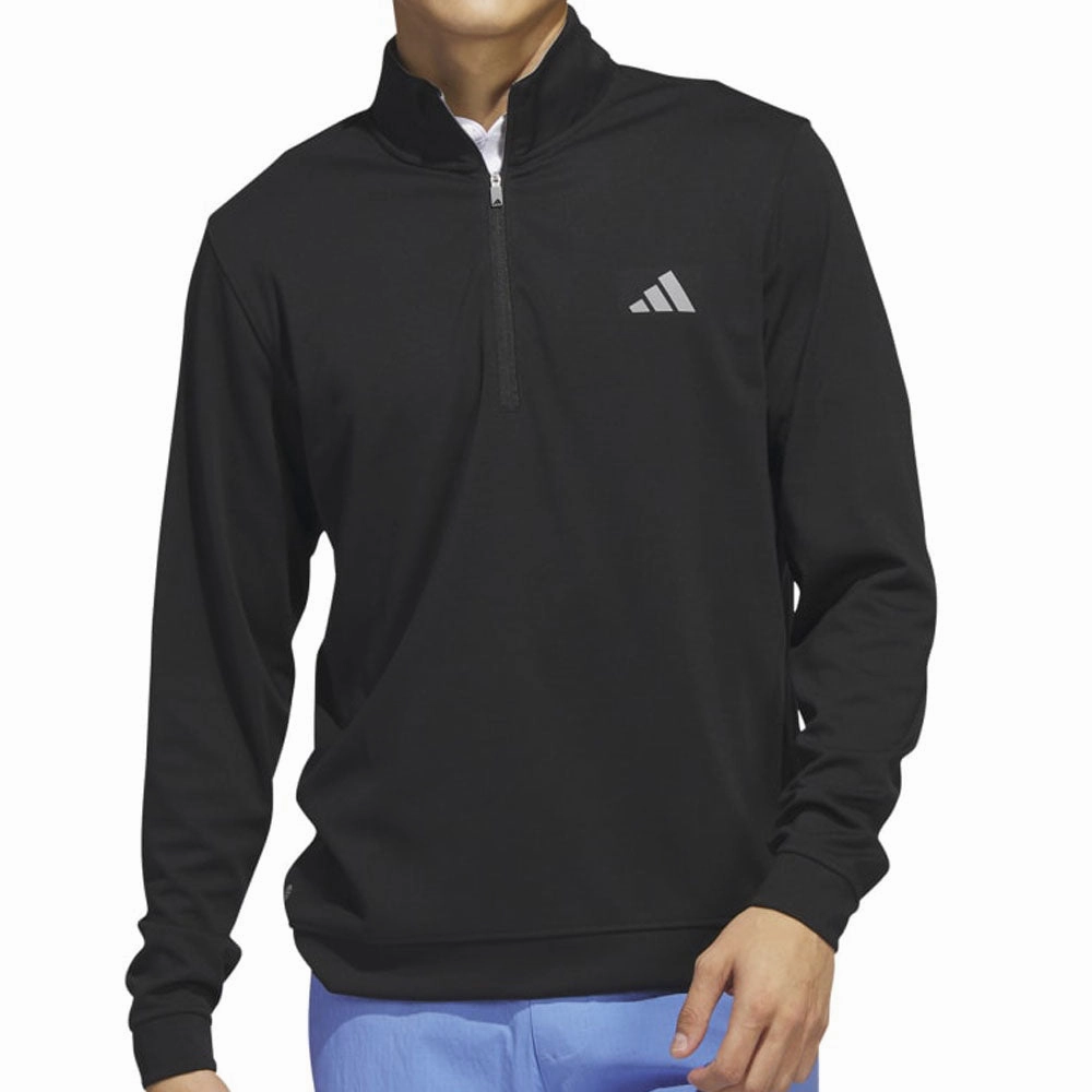 Silk Warm Fashion adidas Elevated 1/4 Zip Pullover - Black
