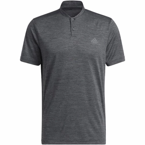 adidas Texture Stripe Polo Shirt - Black/Grey Five regular but not boring Friction Free Inner Lining
