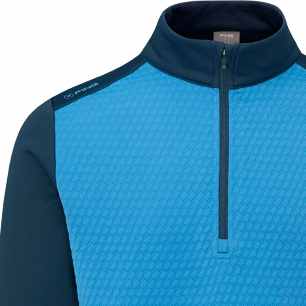 Ping Nolan 1/4 Zip Pullover - Tidal Blue/Navy right for beach trips