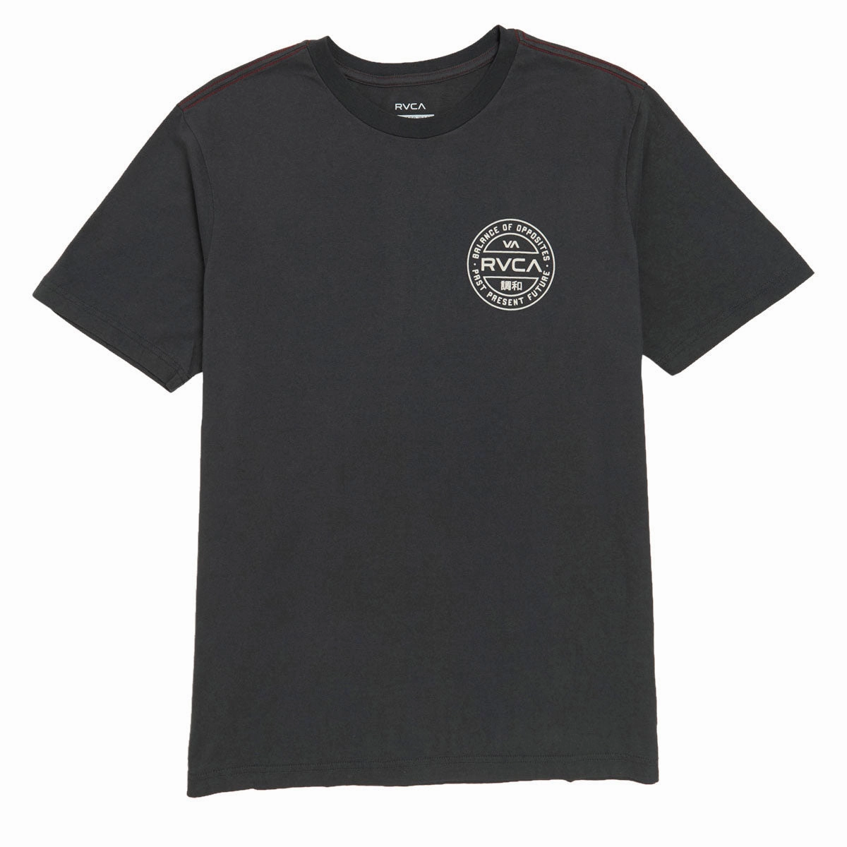 Curved Hem RVCA Fuel Cap T-Shirt - Pirate Black