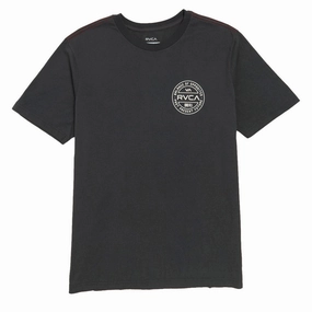 Curved Hem RVCA Fuel Cap T-Shirt - Pirate Black