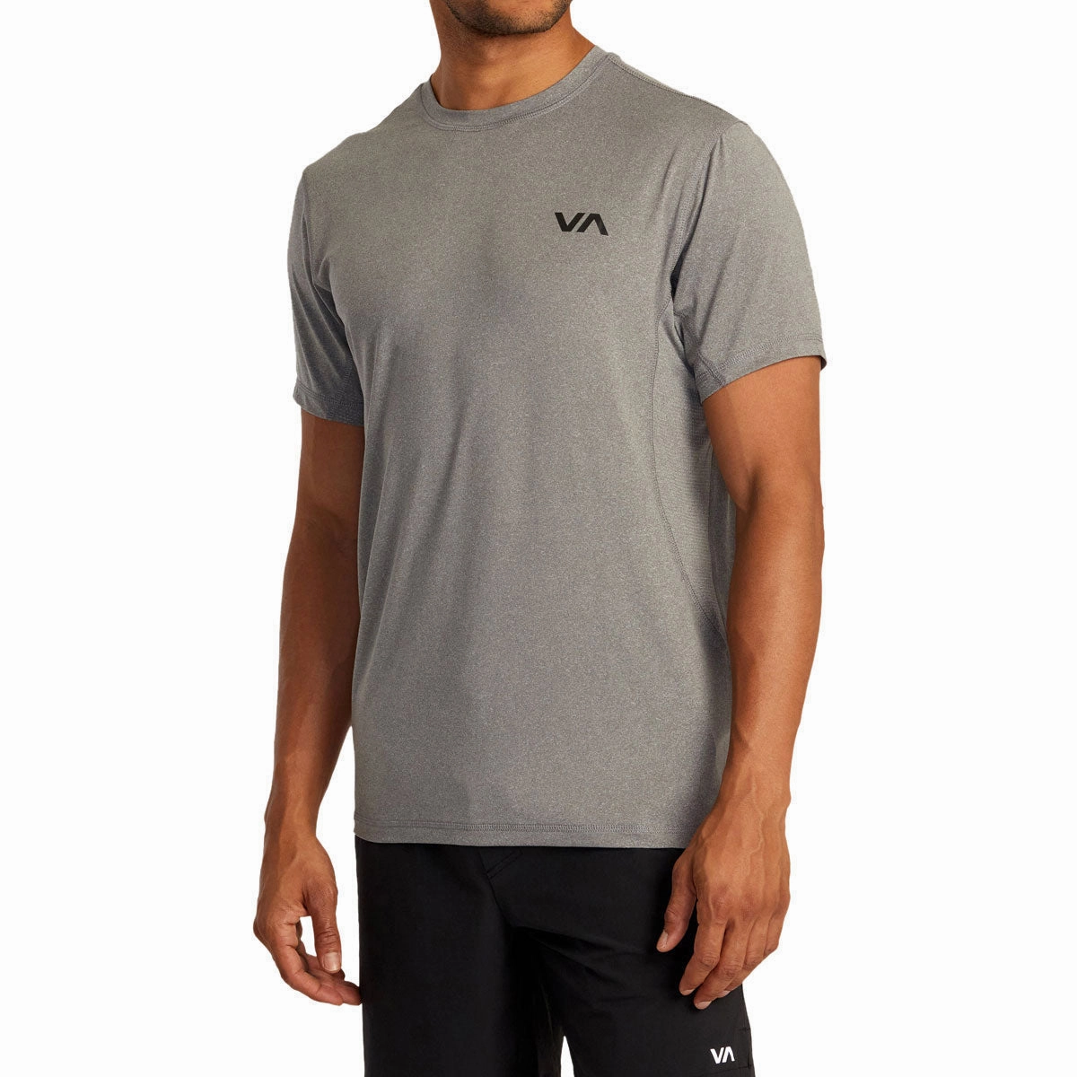 Lightweight Feel Top Rated RVCA Sport Vent Sleeve T-Shirt - Heather Grey