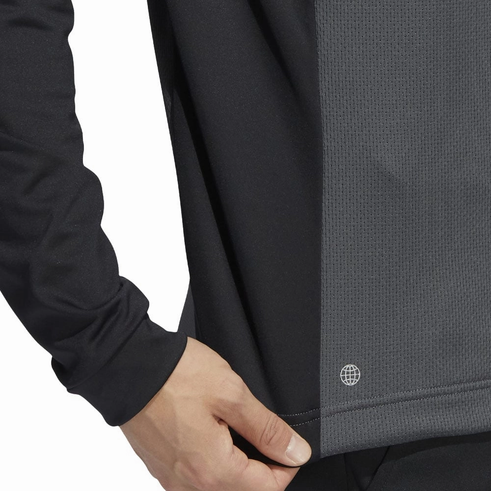 product team spirit brooch accents adidas Colour Block 1/4 Zip Pullover - Grey Six/Black