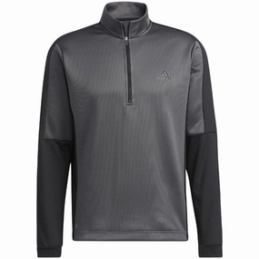 adidas Colour Block 1/4 Zip Pullover - Grey Six/Black Simple Layer Houndstooth