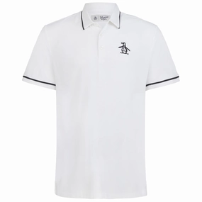Trendy Design Trendy Comfort Wear Original Penguin Heritage Piped Polo Shirt - Bright White