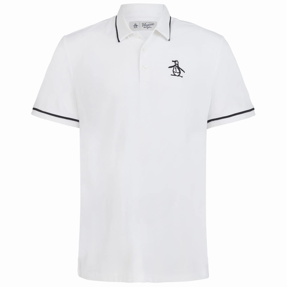 Trendy Design Trendy Comfort Wear Original Penguin Heritage Piped Polo Shirt - Bright White