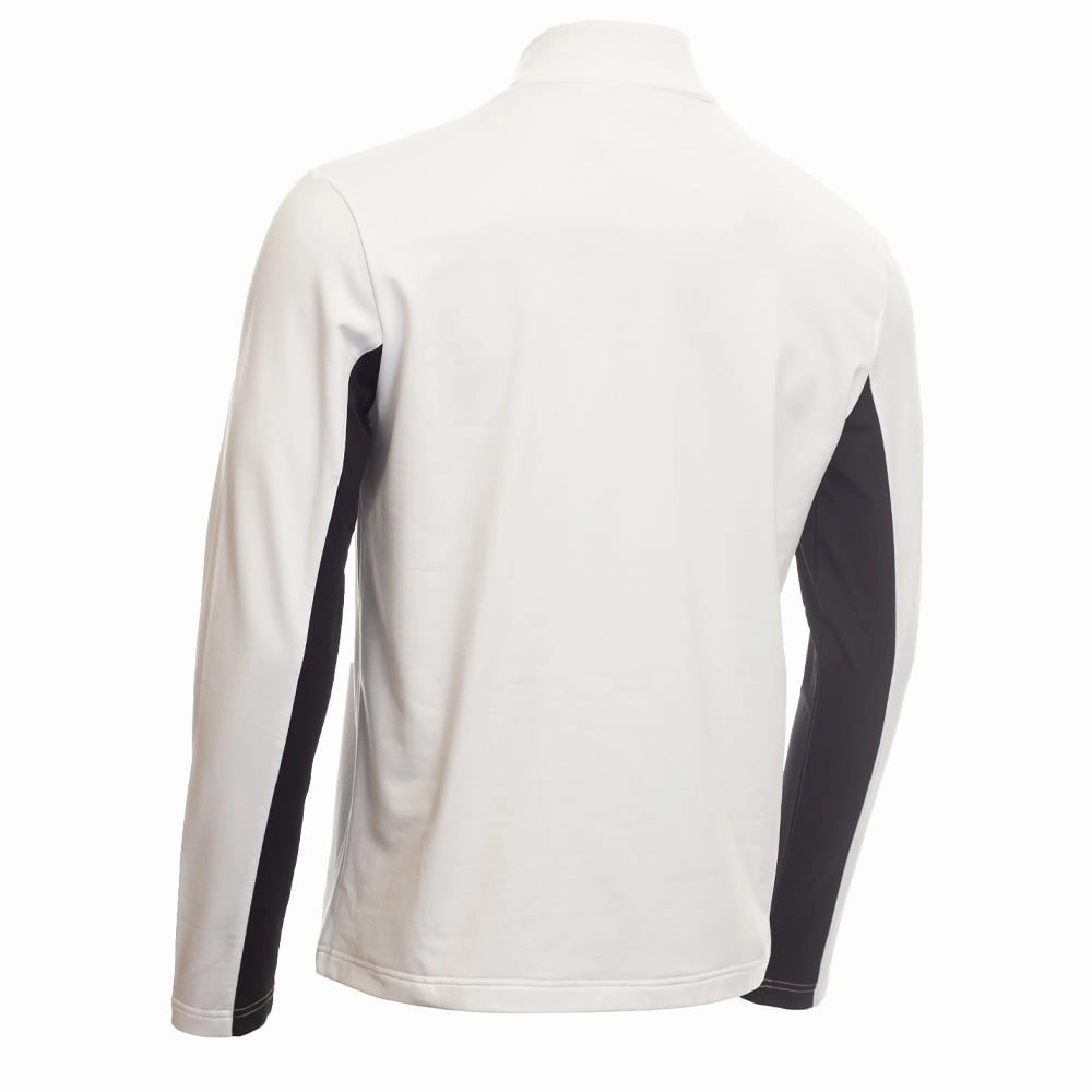 Layer Chic product terry cloth absorbency Calvin Klein Embossed Half Zip Insul-Lite Pullover - White/Black