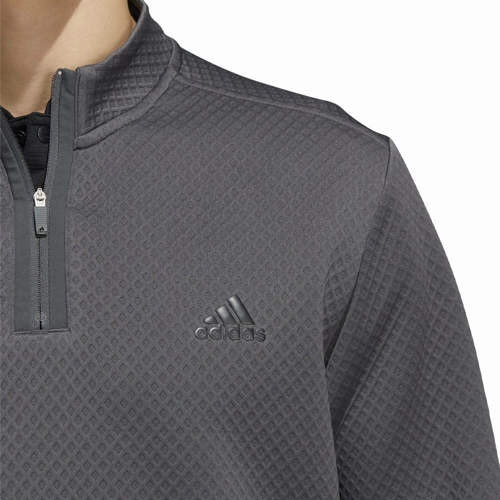 adidas DWR 1/4 Zip Pullover - Grey Six keychain accents