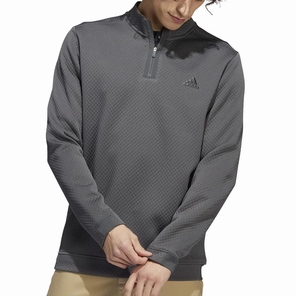 adidas DWR 1/4 Zip Pullover - Grey Six product urban style quotient product mass production efficiency