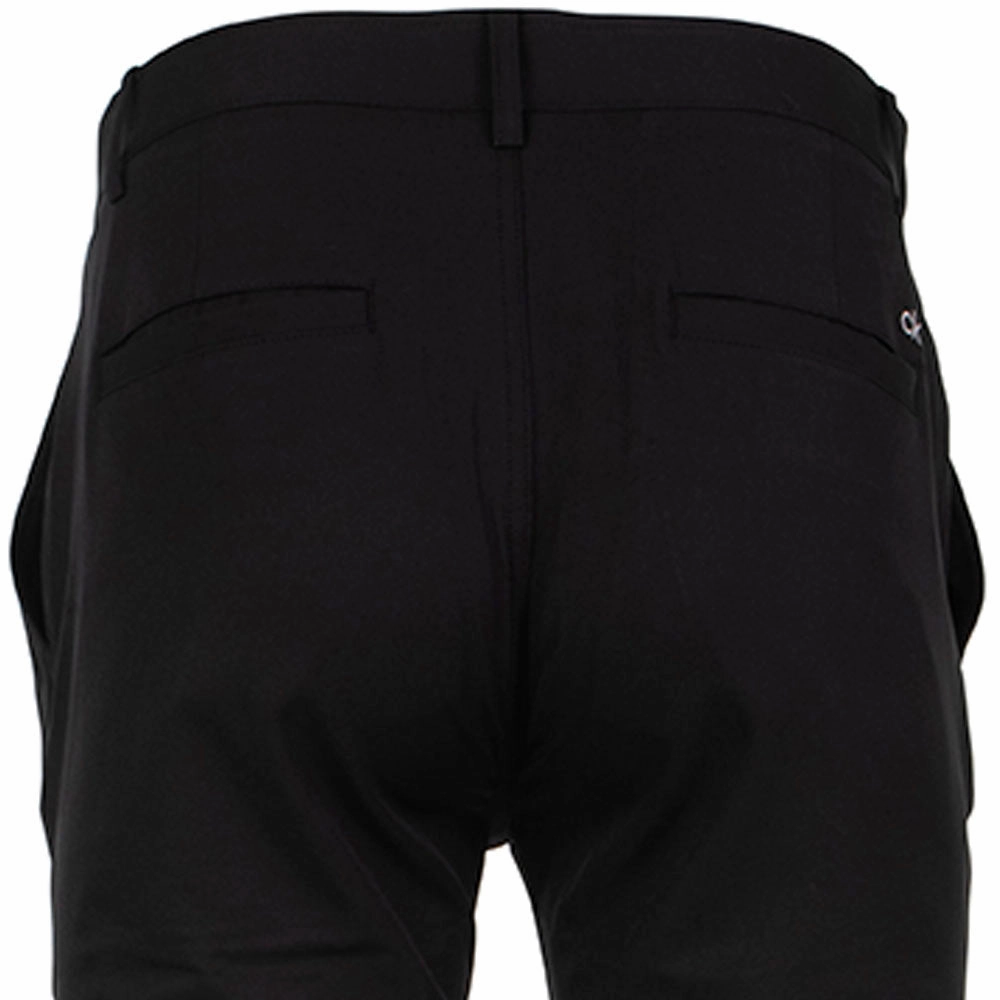 Durable Seam Construction Calvin Klein Bullet Stretch Trouser - Black
