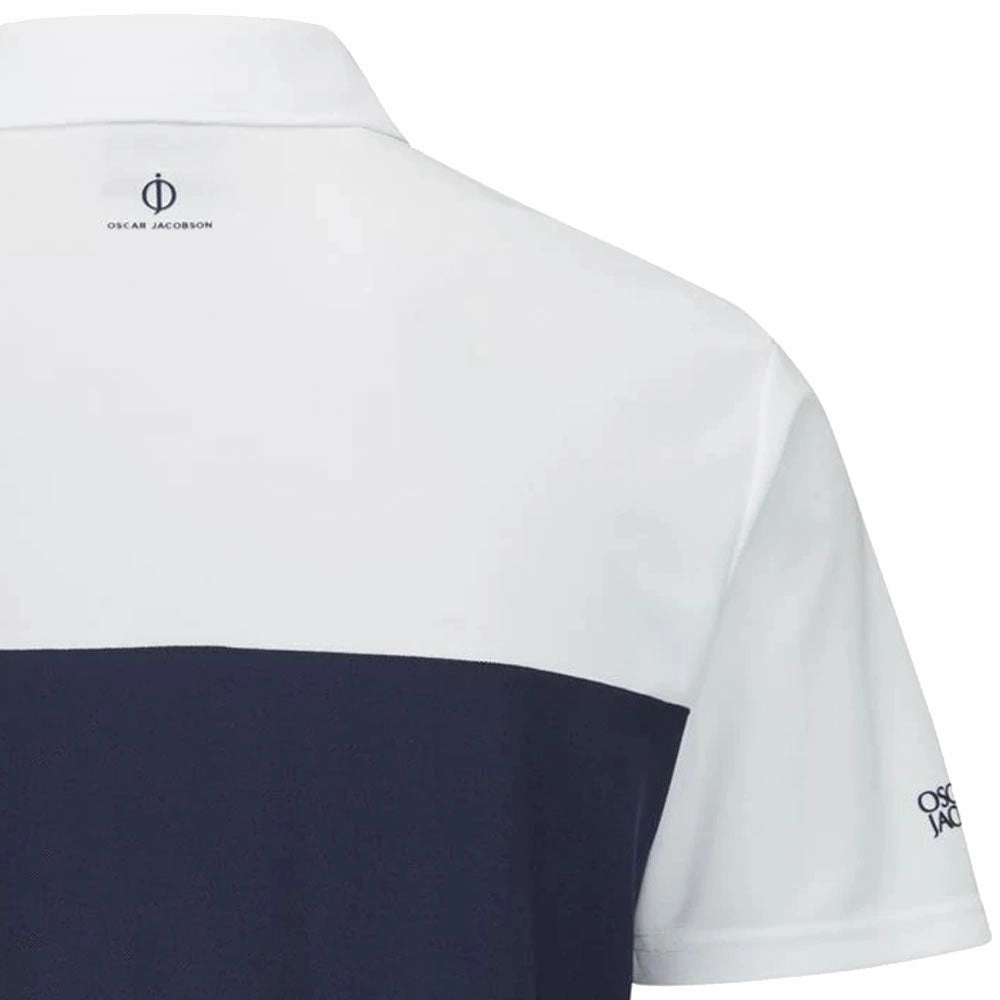 Oscar Jacobson Dodman Polo Shirt - Navy/Jewel Red Soft Layer Sustainable Fibers